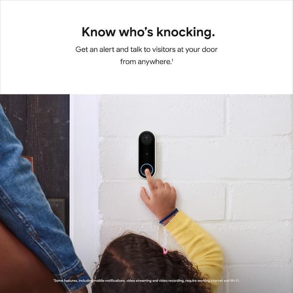 Nest Doorbell (Wired) - Smart Wi-Fi Video Doorbell Camera