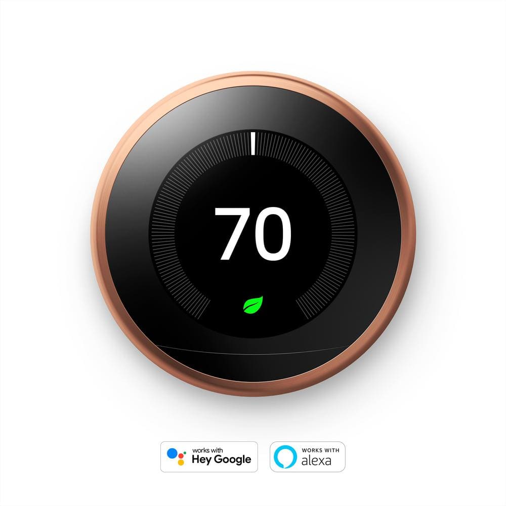 Nest Learning Thermostat - Smart Wi-Fi Thermostat - Copper