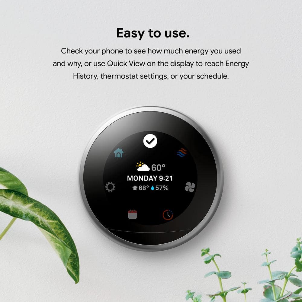 Nest Learning Thermostat - Smart Wi-Fi Thermostat - Copper