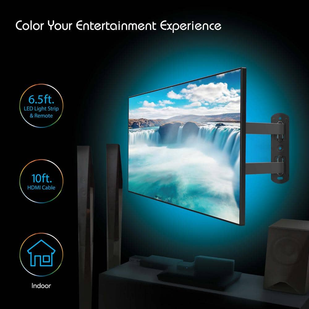 Tzumi Aura LED Color Home TV Mount Combo Pack